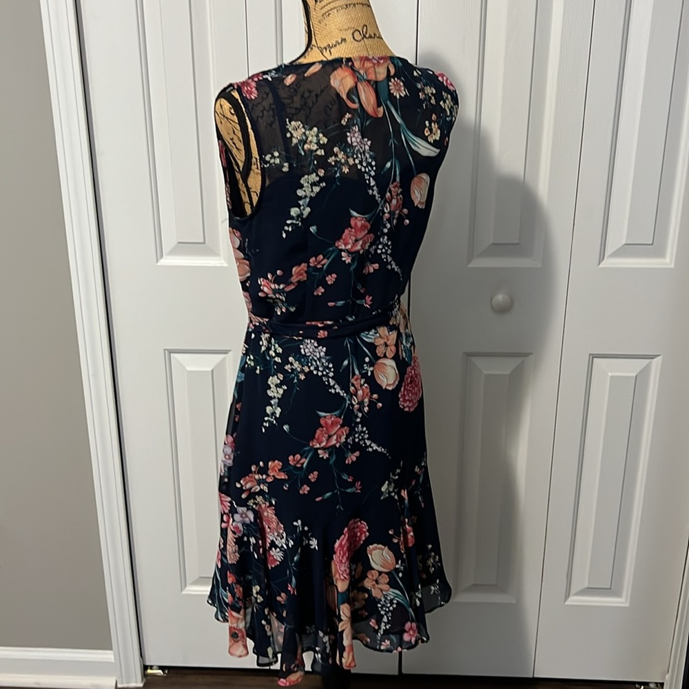 Roz & Ali Navy Floral Fit & Flare Dress - Picture 7 of 12
